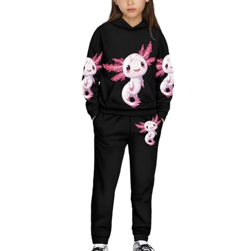 Girls Tracksuits Loose Fit Sweatpants and Long Sleeve Sweatshirt Set Two Piece Outfits 4-12T