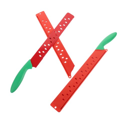 EXHUMKY 2piezas Cuchillo Para Cortar Sandía y Melón Unidades Acero Inoxidable Herramientas De Cocina