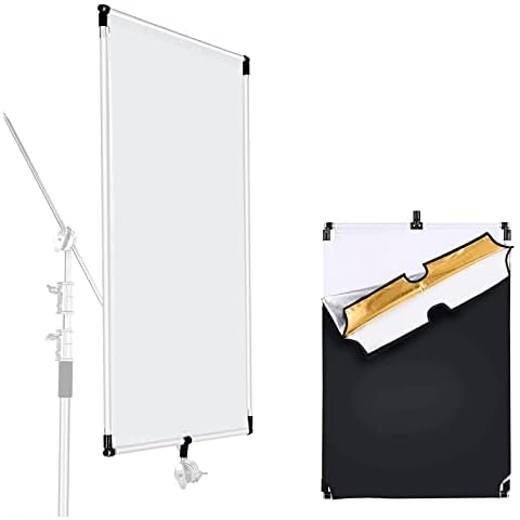 24 x 35 5-in-1 Flag Panel Photography Lighting Reflector Sun Scrim Diffuser Kit Cover
