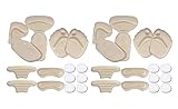Heel Grips, High Heel Pads, Heel Inserts, High Heel Forefoot Cushion, Blister Prevention High Heel Insoles, High Heel Liners, Anti Slip Heel Shoe Cushion Inserts, Heel Snugs for Women (Beige-2pcs)