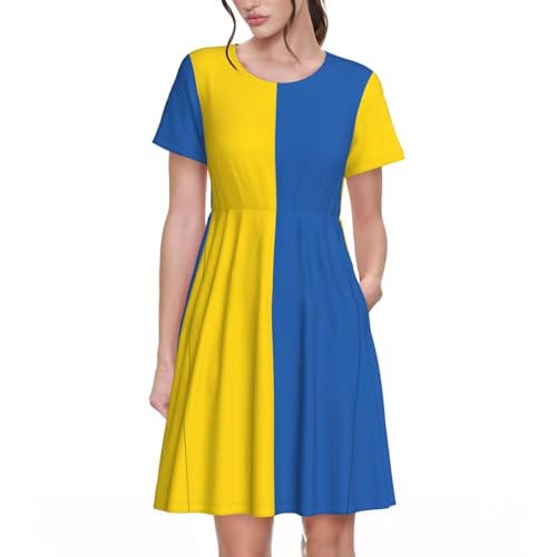 Robe de cocktail Ukraine confortable pour femme | Fini les robes sans poche