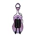 MI&VI CP-7006WB Pure Poly Carbon Fiber Cello Case 4/4 Hard Shell 10lb (Full Size) with Wheels | Carry Straps | Rigid Protection | Tough Shell (Purple + Bag)