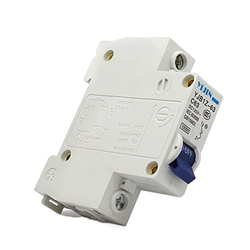 Disjoncteur MCB pour sécuriser les batteries et panneaux du système solaire individuel 1P 63A DC125V
