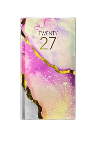 Image of 2027 Slim Diary, Week to View – Fashion Vintage Design, Soft Padded Hardback Cover, Portable Slim Planne (Marble)