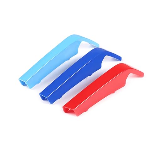 Zufoty 3PCS Car Grille Inserts, Automotive M-Colored Trim Strip Mesh, ABS Snap-on Front Mid-Grid Grill Trims for 2020-2021 G20 G28 3 Series 8-Beam Grille