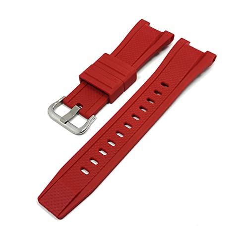 PLACKE Sangles en caoutchouc Fit for Casio Fit for G-Shock GST-W300 GST-400G GST-B100 Accessoires de bande de montre en silicone de remplacement étanche sportif (Color : Red)