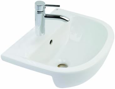 COMSRBAS1 55 cm Compact Semi Recessed Basin 1th