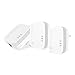 Produktbild Strong - Powerline 600 Triple Set Mini - 3 Powerline-Adapter 600 Mbps - Highspeed-Internetzugang - 300 m Reichweite - Für alle Boxen/Router - LAN-Anschluss - Plug & Play-Installation - weiß