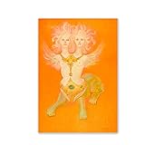  JZSDGB Leonor Fini Tableaux à l\'huile-Reproductions de Peintures sur toile-Surréalisme affiche et impression célèbre-Abstrait art mural Décoration-Dithyramb, 1972 20x30cm(8x12in) Sans cadre