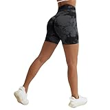 Vertvie Pantalones cortos de gimnasio para mujer Booty Scrunch High Wasit Deportes sin costuras Pantalones cortos para entrenamiento push up pantalones cortos de ciclismo fitness correr, Tie