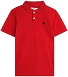 AEROPOSTALE Boys Polo Shirt - Comfort Stretch Classic Fit Short Sleeve Pique Athletic Golf Polo Shirt for Boys (Sizes: 8-16), Size 14-16, Red