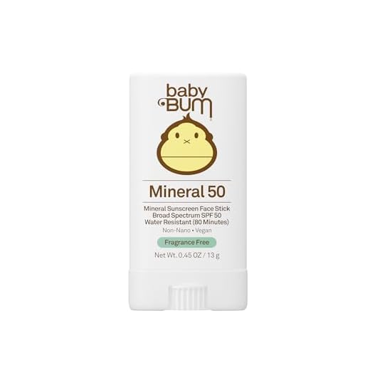 Sun Bum Baby SPF 50 Sunscreen Stick, Mineral Roll-On UVA/UVB Face and Body Protection for Sensitive Skin, Fragrance Free, Travel Size, Unscented, 0.45 Oz