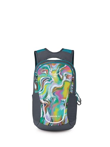 Image of Osprey Daylite Jr. Kids' Commuter Backpack, Euphoria Rainbow /Print Tungsten