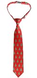 Retreez Christmas Tree Pattern Woven Pre-tied Boy's Tie - Red - 6-18 months