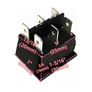Start On Off Switch for Harbor Freight Predator 7000/8750 Watt 63086 | Fits Harbor Freight Predator 7000/8750 Watt 63086 63085 63087 3 Position 6 Pins