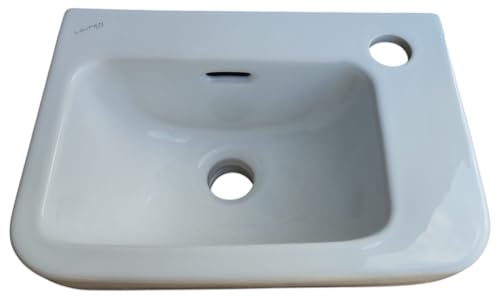 Laufen Pro Lavabo Lavamani Monoforo d'Appoggio o a Muro 36x26 H.14 Lavandino Ceramica Bianca