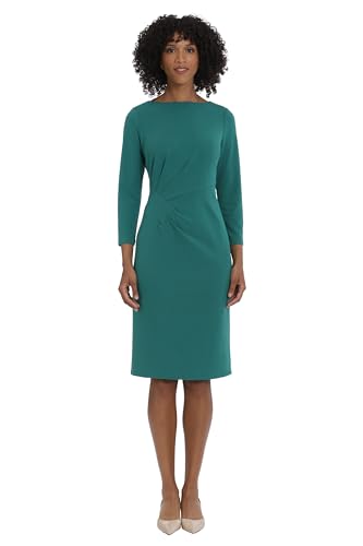 Image of Maggy London Womens Scuba Crepe Pleat Tuck Waist DressDress