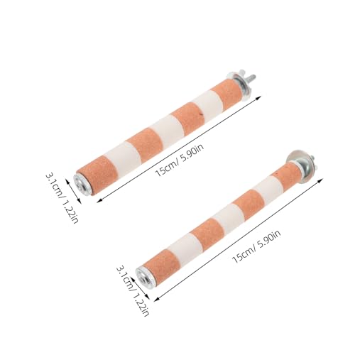 Bâtonnet à griffer et perchoir pour perroquet avec support cage inséparables et perruches - 7