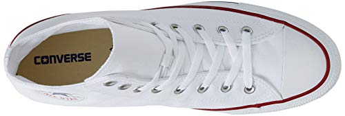 Converse Chuck Taylor All Star High Classic CTAS Hi Unisex Baskets en Toile avec Un Autocollant de 7kmh Blanc 41