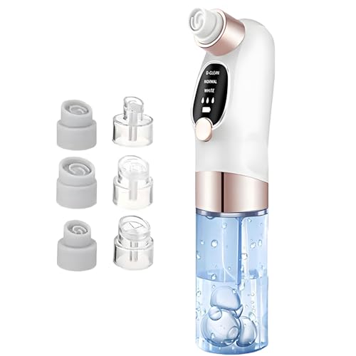 Aspiratore Punti Neri Professionale, Pulitore Per Pori con 3 Livelli di Aspirazione e 6 Testine, Aspirapolvere Elettrico Comedone per Pulizia Viso e Pori e Rimozione di Comedoni Brufoli e Grasso