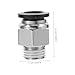 TOPPERFUN 10pcs Push to Connect Pneumatic Tube Fittings for Air Tools Plated Connectors Straight Quick Release Fittings for Industrial Applications