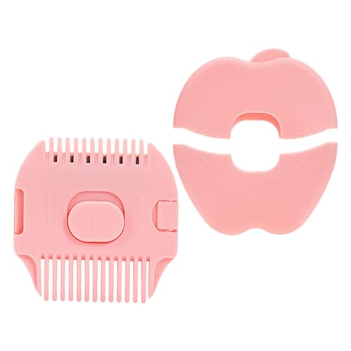 TOVINANNA Cortadora De Puntas Abiertas Para Peine Recortador De Cabello Herramienta Portátil De Corte Seguro Diseño Compacto y Ligero Para Sin Necesidad De Batería Rosa