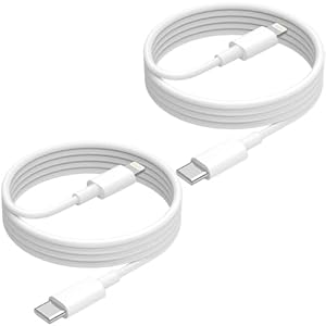 Lightning to USB C Cable (2m) 2 Pack, [MFi Certified] iPhone Fast Charger Cable USB-C Power Delivery Charging Cord Compatible with iPhone 14/14 Plus/14 Pro/14 Pro Max/13/12/11/SE/XS/8/8 Plus/iPad