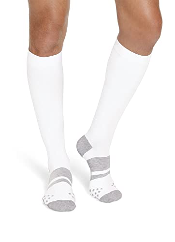 Jockey Men's Socks Men's Diamond Cushion Comfort Mild Compression C, White, 7-12 #TOP3
