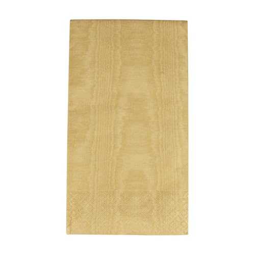 Caspari Entertaining Moire 2-Paper Guest Towels, Gold, 15-Pack
