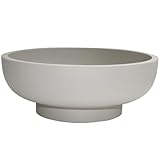 LIN CHUAN Large Decorative Bowl, Fruit Bowl for Kitchen Counter, Modern Resin Bowl for Home Decor, Key Holder for Entry Table, Grey