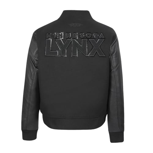 Image of Pro Standard Womens WNBA Classic Triple Black Varsity Jacket