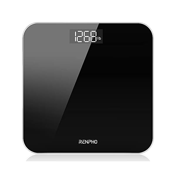 RENPHO-Digital-Bathroom-Scale-Highly-Accurate-Body-Weight-Scale-with-Lighted-LED-Display-Round-Corner-Design-400-lb-Black RENPHO Digital Bathroom Scale, Highly Accurate Body Weight Scale with Lighted LED Display, Round Corner Design, 400 lb, Black-Core 1S