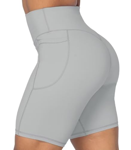 Image of Sunzel No Front Seam Biker Shorts for Women with Pockets, Yoga Workout Gym Bike Shorts with Tummy Control | 3, 5 Or 8-Inch Inseam, High Waisted, No Front Seam, Side Pockets, Buttery Soft, Compression Fit, Squat Proof, Tummy Control