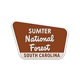 Sumter National Forest South Carolina sc Sticker Decal - Self Adhesive Vinyl - Weatherproof - Made in USA - south carolina sc explore hike hiking travel camp camping Sized 4' W x 2.63' H