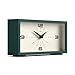 JONES CLOCKS® Odeon Desk Clock | Modern Rectangular Design | Green | Stylish Retro Look for Shelf, Table, Mantel or Bedside