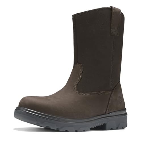 NINGO Steel Toe Work Boots for Men, Waterproof Wellington Mens Boots with Full Grain Leather, Slip Resistant and Puncture Proof, Pull-On Work Shoes for Construction, Industrial and Farming