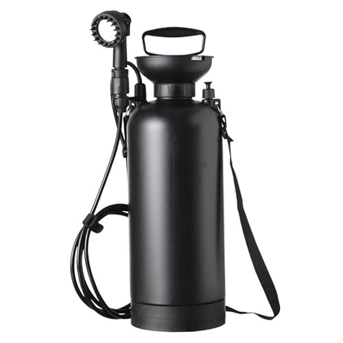 Douche de camping portable isolée 8L avec base et tuyau de 3m
