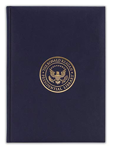 Reagan Library Seal Journal - Notebook - Lined Pages - Navy Blue and Gold - Great Gift for Professionals & Students