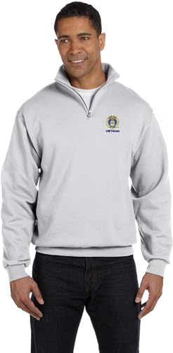 MilitaryBest U.S. Air Force Vietnam Embroidered Quarter-Zip Pullover2