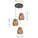 3-Piece Woven Rattan Pendant Light Bohemian Coast Pendant Light Hemp Rope Suspended Ceiling Light Willow Lighting Fixtures Suitable for Kitchen Islands Restaurants Corridors