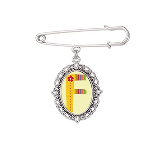 Broche fleur alphabet F en taille M pour customiser une robe ou un chemisier