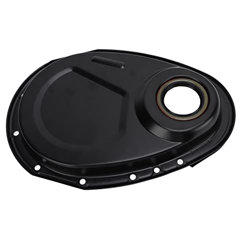 Timing Chain Cover Kit, Metal Car Timing Chain Cover Gasket Seal Bolts Kit For Sbc 283 327 305 350 383 400 Engines(Black) #TOP2