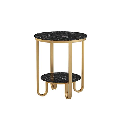 HTL Storage Table Decorative Flower Stand Marble Texture -Tier Coffee