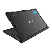 Gumdrop DropTech Laptop Case Fits ASUS Chromebook C204EE (Clamshell). Designed for K-12 Students, Teachers and Classrooms – Drop Tested, Rugged, Shockproof Bumpers for Reliable Device Protection–Black