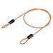M METERXITY Security Cable - Plastic Coated Steel Locking Rope Apply to Outdoor/Bicycle/Travel (2.5mmx0.5m, Orange)