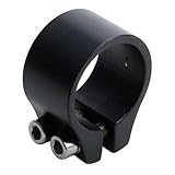 Abrazadera ligera y para tija de sillín de bicicleta hecha de aleación de aluminio de alta calidad (negro)