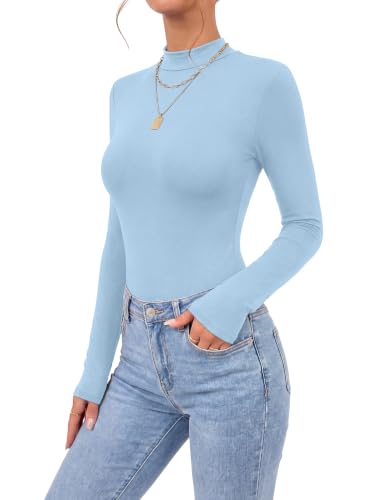 Image of OPOIPIN Women's Long Sleeve Basic Bodysuit