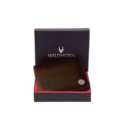WildHorn Rfid Protected Leather Wallets For Men I 3 Card Slots I 2 Secret Card Slots I 1 Coin Pocket & 2 Currency Compartments, Brown 2 31LLcrcgUQL