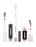 RealHer Lip Kit - Matte Liquid Lipstick, Lip Plumping Gloss, and Fine Tip Defining Lip Liner in 3 Bold Tones for All Skin Types (Deep Nude)