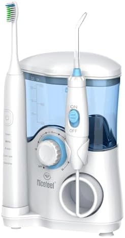NPO Nicefeel FC163 Profesyonel, Masajlı, 600ml Diş Teli/Protez Bakım ve Ağız Duşu-Beyaz — Amazon ürün görseli